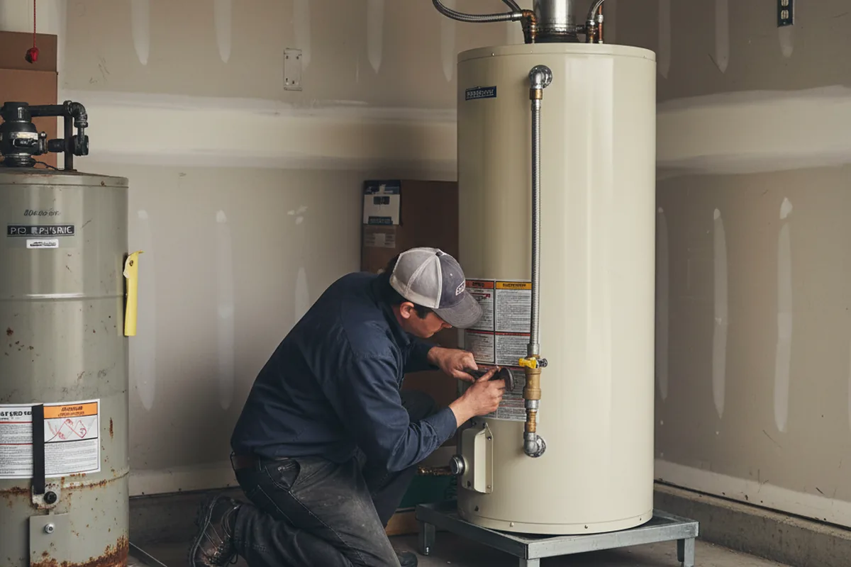 Water heater and shutoff valve replacement in Wingo